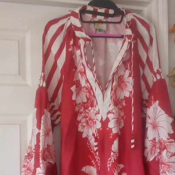 FARM Rio Dresses & Skirts - Floral Red and White Women's Maxi Dress